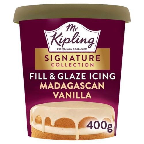 Mr Kipling Signature Baking Madagascan Vanilla Fill & Glaze Cake Icing 400g thumbnail 2
