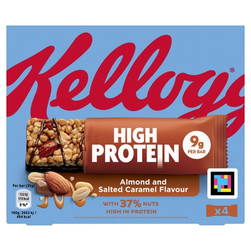 Kellogg's High Protein Almond and Salted Caramel Flavour snack bars 4x35g thumbnail 3
