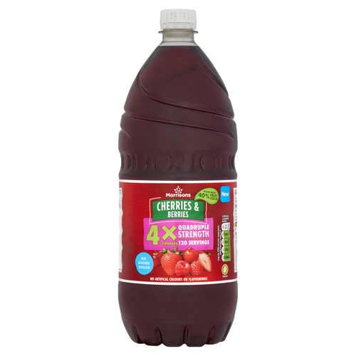 Morrisons Cherries & Berries Quad Concentrate Squash