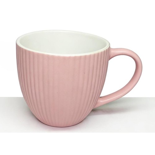 Nutmeg Home Ridged Value Mug Pink