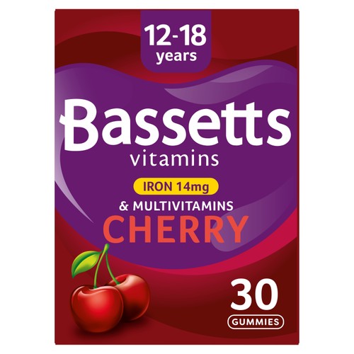 Bassetts Vitamins Cherry Iron + Multivitamins 30 Gummies 12-18 Years thumbnail 2