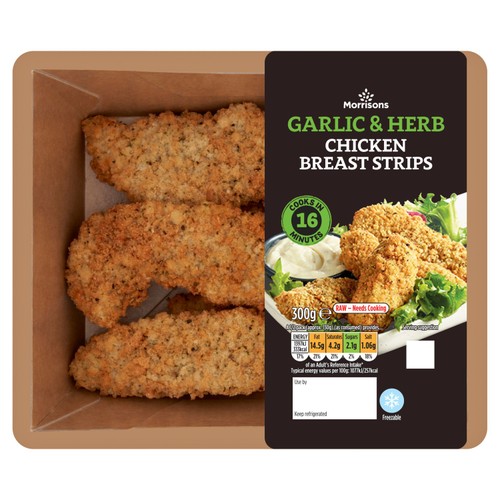 Morrisons British Garlic & Herb Chicken Strips 300g