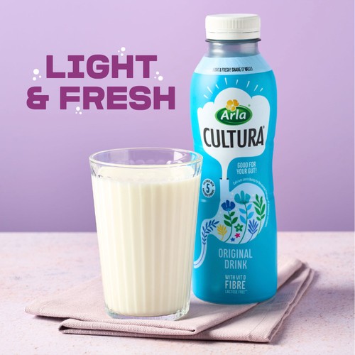 Arla Cultura Original Gut Health Milk Drink with Fibre thumbnail 2