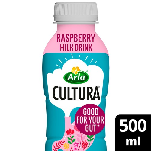 Arla Cultura Raspberry Gut Health Milk Drink with Fibre