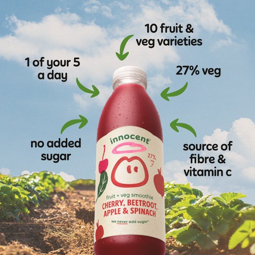 Innocent Cherry, Beetroot, Apple & Spinach Smoothie 750ml thumbnail 3