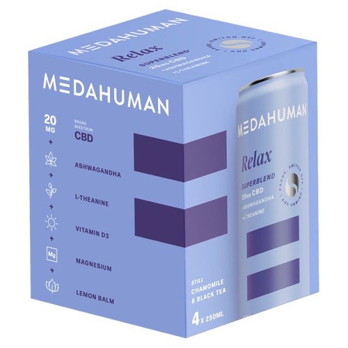 Medahuman Still Relax CBD Chamomile & Black Tea 4x250ml thumbnail 2