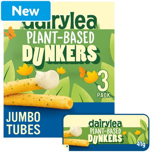 Dairylea Plant-Based Dunkers Jumbo Tubes Cheese Snacks 3 Pack 123g (3x41g)