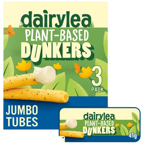 Dairylea Plant-Based Dunkers Jumbo Tubes Cheese Snacks 3 Pack 123g (3x41g) thumbnail 2