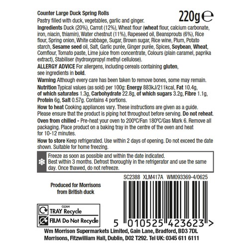 Market Street Deli Large Duck Spring Rolls thumbnail 2