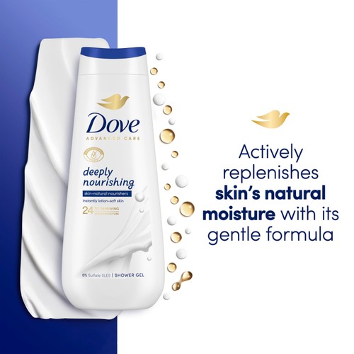 Dove Shower Gel Advanced Care Deeply Nourishing 600ml thumbnail 2