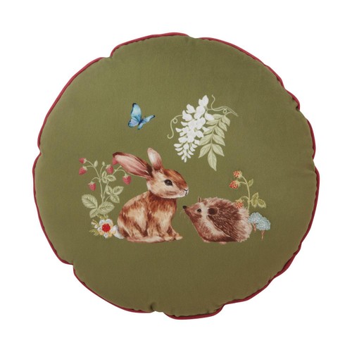 Nutmeg Home Round Woodland Animal Cushion