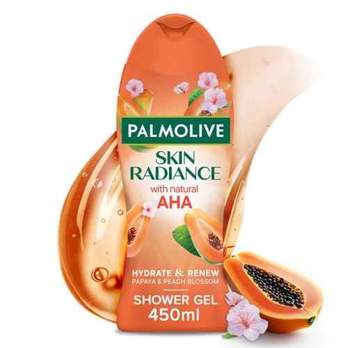 Palmolive Skin Radiance Papaya & Peach Blossom Shower Gel Body Wash 450ml thumbnail 2