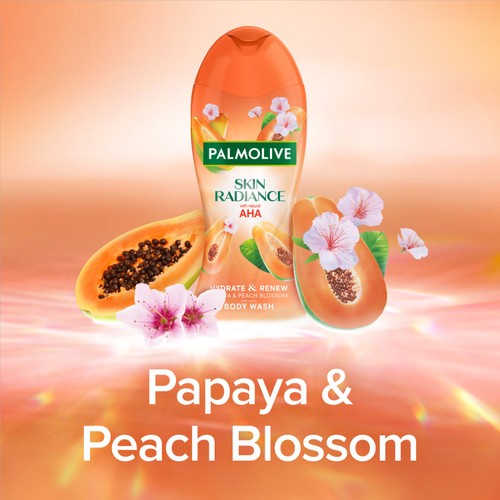 Palmolive Skin Radiance Papaya & Peach Blossom Shower Gel Body Wash 450ml thumbnail 3