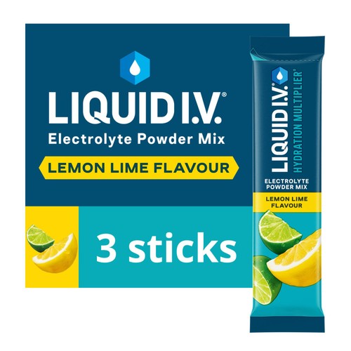 Liquid IV Hydration Electrolyte Powder Lemon Lime 3 Sachets