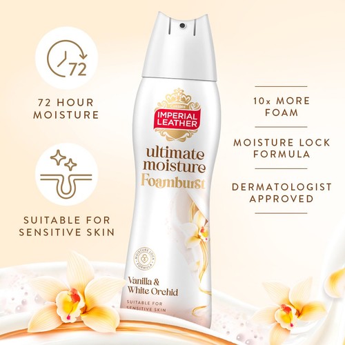 Imperial Leather Ultimate Moisture Vanilla & White Orchid Foamburst 200ml thumbnail 3