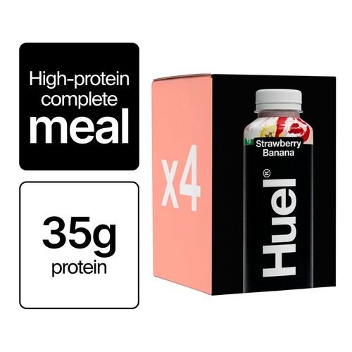 Huel Black Edition Strawberry Banana High-Protein Complete Meal 4x500ml thumbnail 2