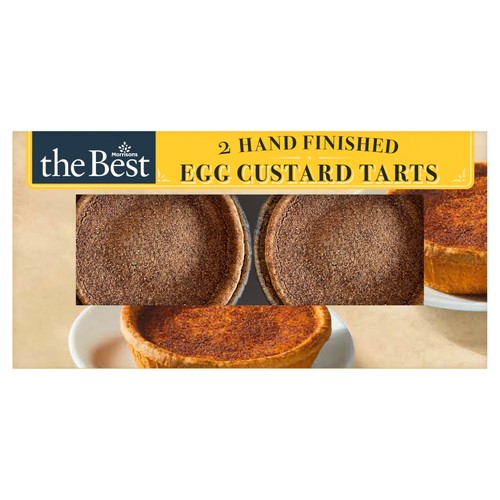 Morrisons The Best Hand Finished Egg Custard Tarts 2 x 69g (138g) thumbnail 2