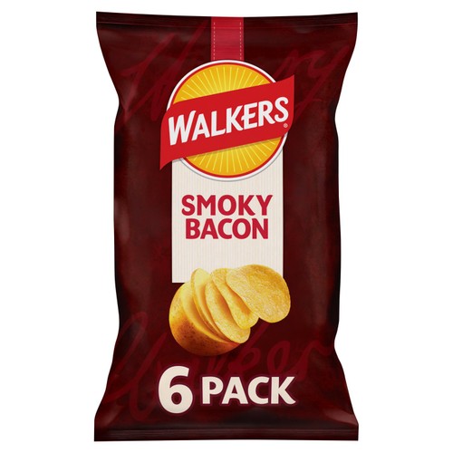 Walkers Crisps Smoky Bacon 6x25g thumbnail 2