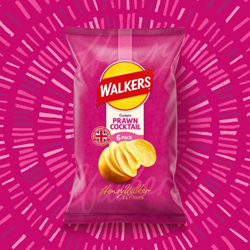Walkers Prawn Cocktail Multipack Crisps 6x25g thumbnail 2