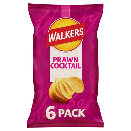 Walkers Prawn Cocktail Multipack Crisps 6x25g thumbnail 3