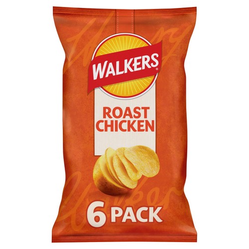 Walkers Roast Chicken Multipack Crisps 6x25g thumbnail 2