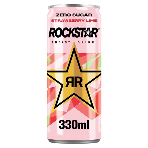 Rockstar Energy Drink Strawberry Lime Can 330ml