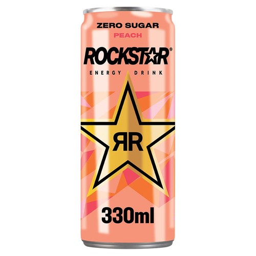 Rockstar Peach Energy Drink Can 330ml