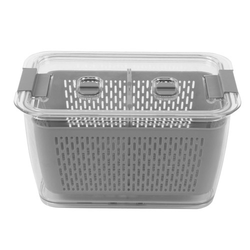 Nutmeg Home Fridge Storage With Drainer Large