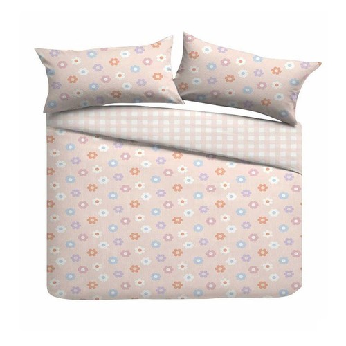 Nutmeg Home Easy Care Daisy Gingham Duvet Set Double