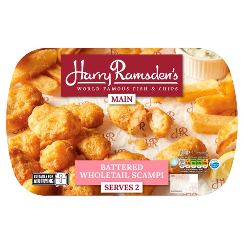 Harry Ramsden's Battered Wholetail Scampi 300g