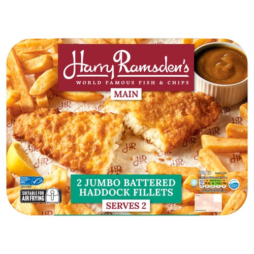 Harry Ramsden's 2 Battered Haddock Fillets 500g