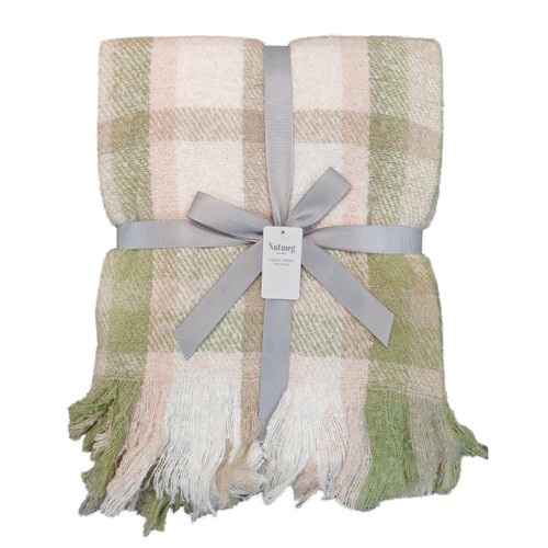 Nutmeg Home Farmers Market Check Throw 130 x 170cm thumbnail 2