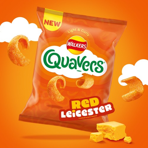 Walkers Quavers Red Leicester Cheese Multipack Crisps Snacks 6x16g thumbnail 3