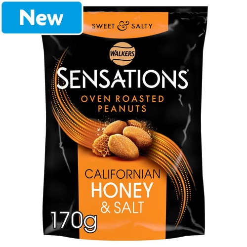 Walkers Sensations Californian Honey & Salt Roasted Peanuts 170g