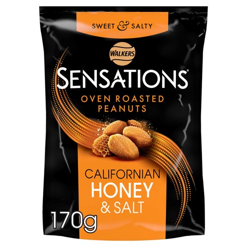 Walkers Sensations Californian Honey & Salt Roasted Peanuts 170g thumbnail 2