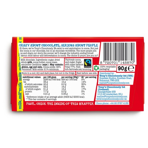 Tony's Chocolonely Milk  thumbnail 2