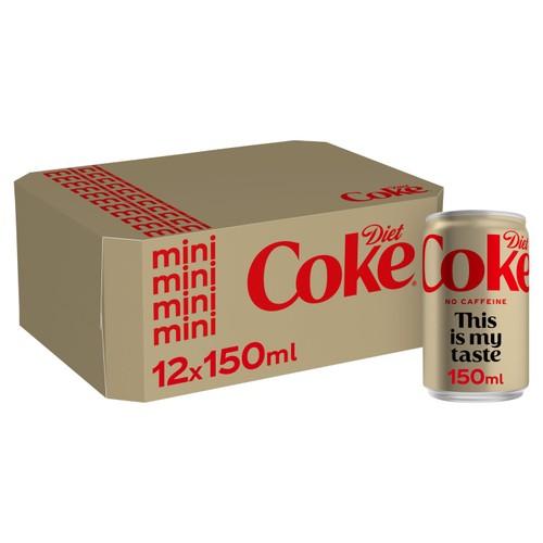 Diet Coke Caffeine Free 12 X 150ml