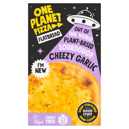 One Planet Pizza Sourdough Cheezy Garlic Flatbread 190g