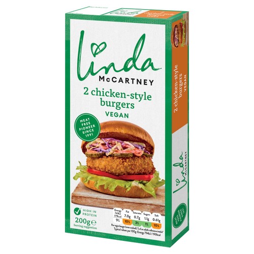 Linda McCartney 2 Chicken-Style Burgers 200g