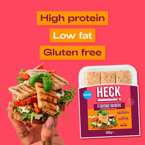 HECK! Chicken Italia Gluten Free Sausage Rashers 6 Pack 300g thumbnail 2