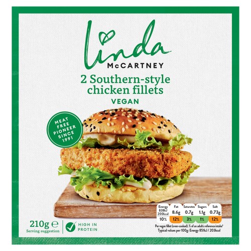Linda McCartney 2 Southern-Style Chicken Fillets 210g