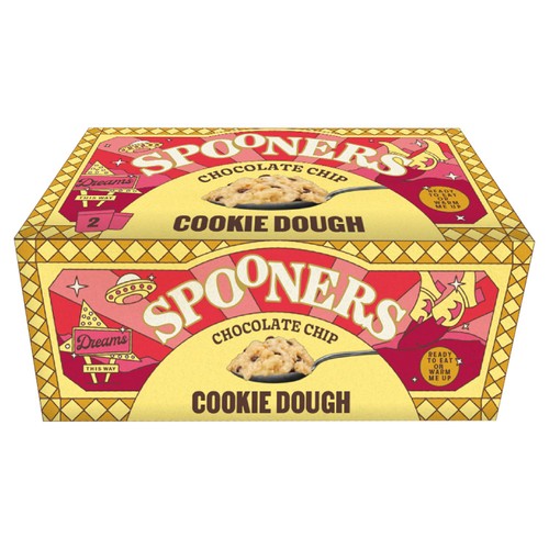 Spooners Ready To Eat Choc Chip Cookie Dough 2x75g