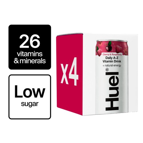 Huel Cherry & Raspberry Daily A-Z Vitamins 4 x 330ml