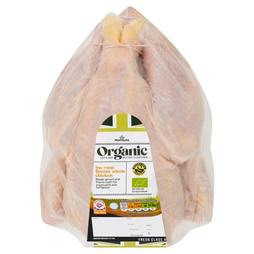 Morrisons British Organic Whole Chicken 2.2kg