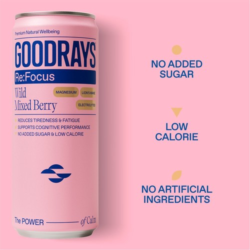 Goodrays ReFocus Wild Mixed Berry 4 x 330ml thumbnail 2