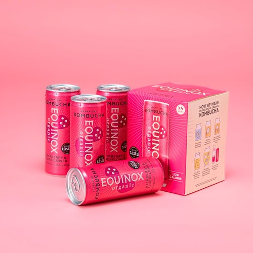 Equinox Organic Raspberry & Elderflower Sparkling Kombucha 4 x 250ml thumbnail 3