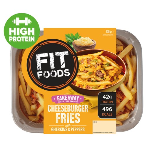 Fit Foods Cheeseburger Fries with Gherkins & Peppers 400g thumbnail 2