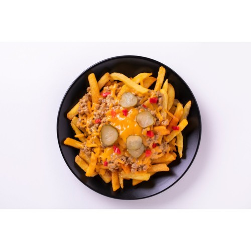 Fit Foods Cheeseburger Fries with Gherkins & Peppers 400g thumbnail 3