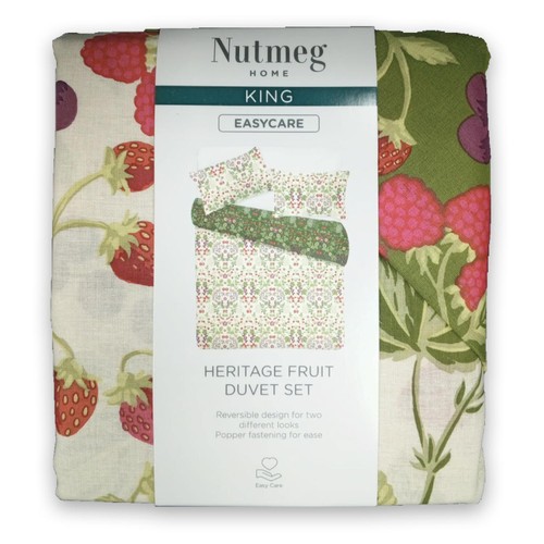 Nutmeg Home Heritage Fruit Easy Care Duvet Set King