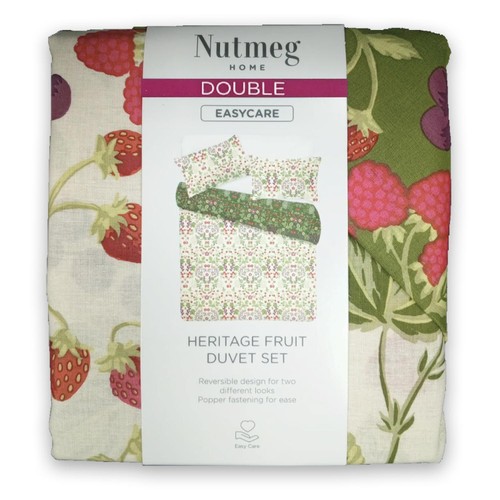 Nutmeg Home Heritage Fruit Easy Care Duvet Set Double